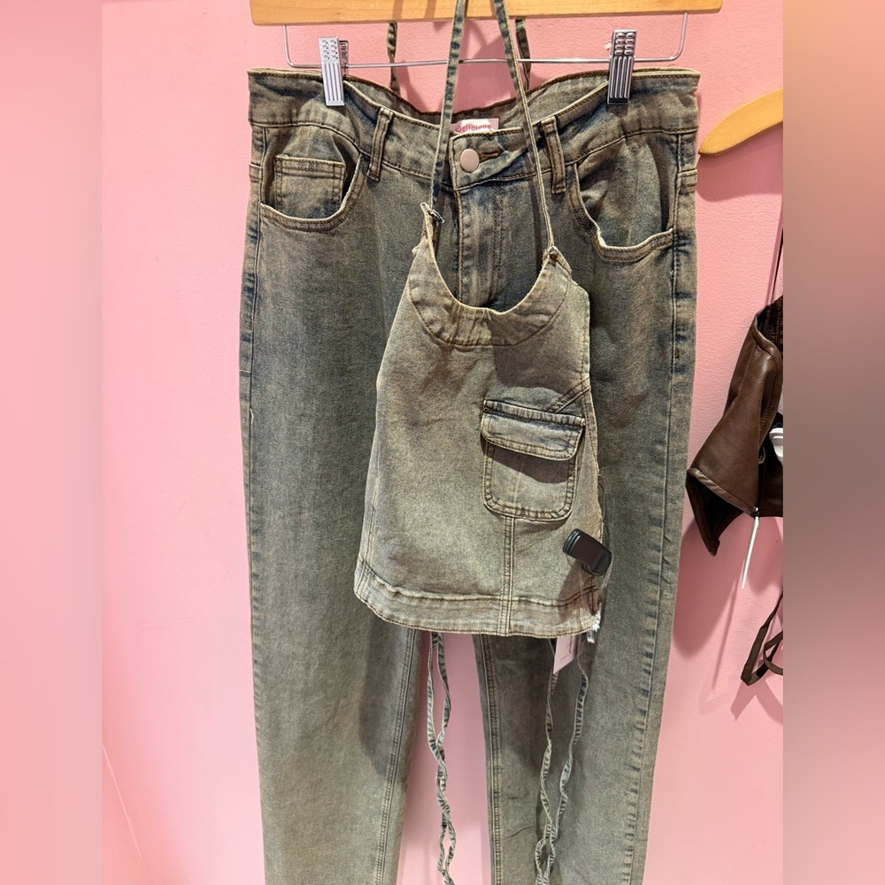 Denim Two Piece - Picture 2 of 6